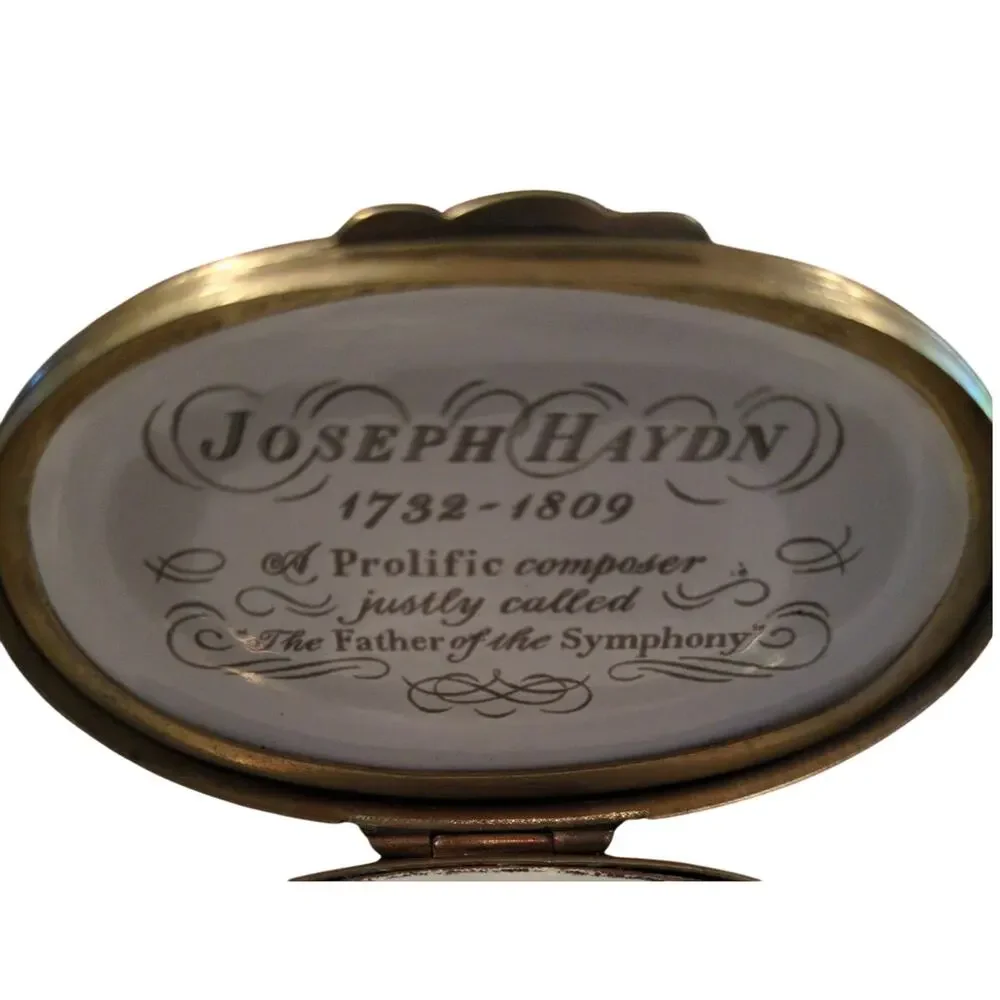 Halcyon Days Enamel Box Joseph Haydn Ltd Ed # 418 Great Composer Trinket Pill
